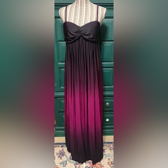 Bisou Bisou Dresses & Skirts - Bisou Bisou Purple Pink Ombre Sleeveless Semi Formal Flowy Maxi Dress size 12